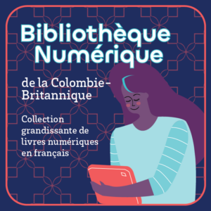 Logo and link to the digital French language collection: Bibliotheque Numerique.