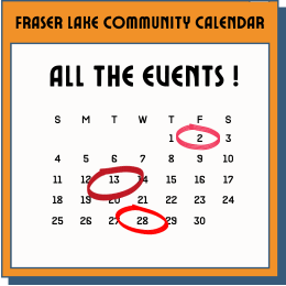 Link to Fraser Lake's Community Calendar.
